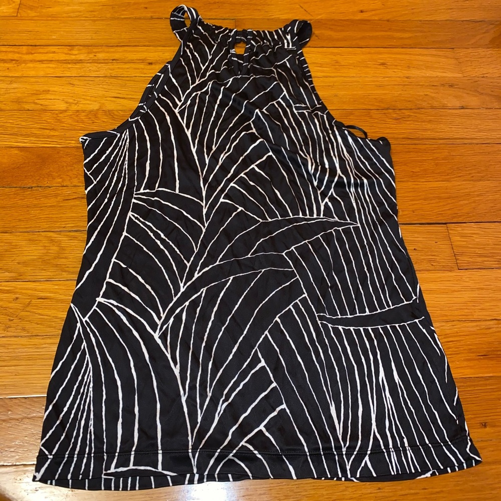 Ann Taylor Black and White Halter Top